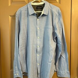 Kenneth Cole Men's Sky Blue Button-Down Dress Shirt